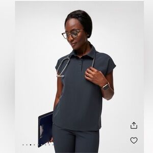 NWT Figs Pique Shortsleeve Polo